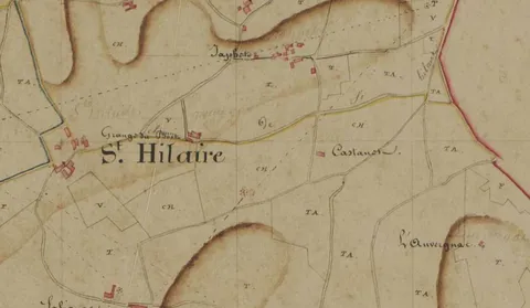 Cadastre napoléonien de Saint-Hilaire-d'Estissac : les lieux-dits le Castanet et la Grange du Bost
